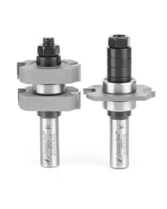 Amana tool 55416 2-Piece Carbide Tipped Tongue & Groove 3/8 Kerf x 1-5/8 Dia x 1-1/8 x 1/2 Inch Shank Set for 1/2 - 1-1/8 Material