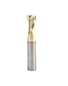 Amana tool 46047 Solid Carbide Spiral 1/2 D x 3/4 CH x 1/2 SHK x 3 Inch Long Composite, Fiberglass & Phenolic Cutting ZrN Coated 2 Flute Up-Cut Router Bit