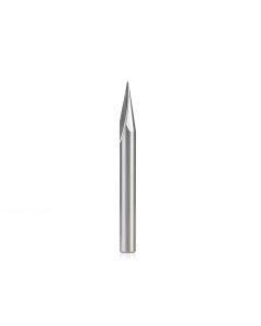 Amana tool 40784 Solid Carbide Carving Liner 22 Deg x 1/4 D x 0.648 CH x 1/4 SHK x 2-1/2 Inch Long Single Flute Router Bit