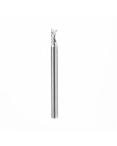 Amana tool 51771 CNC SC Spiral O Single Flute, Aluminum Cutting 1/8 D x 1/4 CH x 1/8 SHK x 1-1/2 Inch Long Down-Cut Router Bit with Mirror Finish