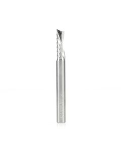 Amana tool 51775 CNC SC Spiral O Single Flute, Aluminum Cutting 1/4 D x 3/4 CH x 1/4 SHK x 2-1/2 Inch Long Down-Cut Router Bit with Mirror Finish