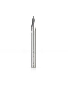 Amana tool 45627 Solid Carbide V Groove Engraving 15 Deg x 1/4 D x 21/32 CH x 1/4 SHK x 2-1/2 Inch Long Router Bit