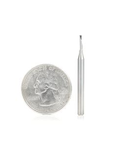 Amana tool 51770 CNC SC Spiral O Single Flute, Aluminum Cutting 1/16 D x 1/4 CH x 1/8 SHK x 1-1/2 Inch Long Down-Cut Router Bit with Mirror Finish