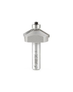Amana tool 49420 Carbide Tipped Chamfer 60 Degree x 1-1/2 D x 5/8 CH x 1/2 Inch SHK w/ Lower Bal Bearing Router Bit