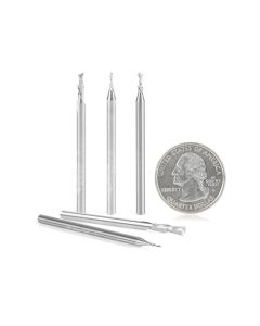 Amana tool AMS-126 5-Pc Spiral Flute Plunge Down-Cut Inlay Router Bit Pack