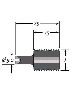 Techniks 16087 M 12 x 1.75 P - 25 (extended)