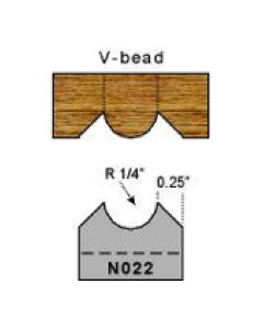 1/4 inch radius v bead