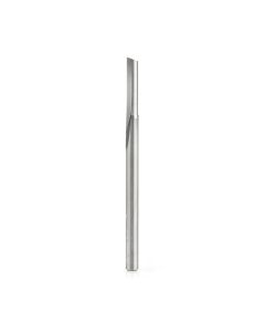 Amana tool 43502 Solid Carbide Single O Flute, Plastic Cutting 1/8 D x 1/2 CH x 1/8 SHK x 2 Inch Long Router Bit