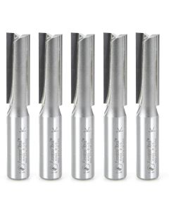Amana tool 45422-5, 5-Pack Carbide Tipped Straight Plunge High Production 1/2 D x 1-1/2 CH x 1/2 SHK x 3-1/8 Inch Long Router Bits