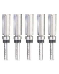 Amana tool 45461-5, 5-Pack Carbide Tipped Flush Trim Plunge Template 1/2 D x 1-1/4 CH x 1/4 Inch SHK w/ Upper Bal Bearing Router Bits