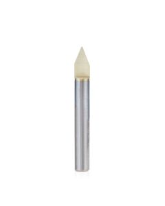 Amana tool 45622-Z Solid Carbide 45 Degree Engraving 0.025 Tip Width x 1/4 SHK x 2 Inch Long Signmaking ZrN Coated Router Bit