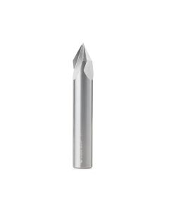 Amana tool 45629 Solid Carbide V Groove 60 Deg x 1/2 D x 5/8 CH x 1/2 Inch SHK Router Bit