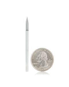 Amana tool 45630 Solid Carbide 30 Degree Engraving 0.005 Tip Width x 1/8 SHK x 2-1/4 Inch Long Signmaking Router Bit