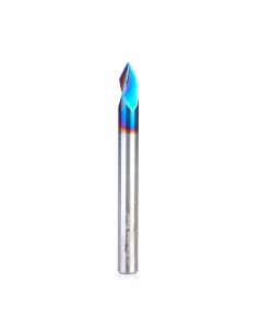 Amana tool 45631-K SC Spektra Extreme tool Life Coated V-Groove 60 Deg x 1/4 D x 7/32 CH x 1/4 Inch SHK 4-Flute Router Bit