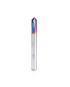 Amana tool 45633-K SC Spektra Extreme tool Life Coated V-Groove 90 Deg x 1/4 D x 1/8 CH x 1/4 Inch SHK 4-Flute Router Bit