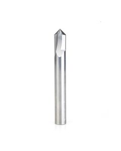 Amana tool 45637 Solid Carbide V Groove Engraving 90 Deg x 3/8 D x 5/8 CH x 3/8 SHK x 3 Inch Long Router Bit