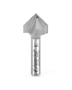 Amana 45710 Carbide Tipped V Groove 90 Deg x 5/8 Dia x 1/2 x 1/4 Inch Shank