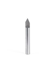 Amana tool 45760 Solid Carbide 60 Degree Engraving 0.005 Tip Width x 1/4 SHK x 2 Inch Long Signmaking Router Bit