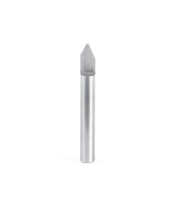 Amana tool 45766 Solid Carbide 60 Degree Engraving 0.040 Tip Width x 1/4 SHK x 2 Inch Long Signmaking Router Bit