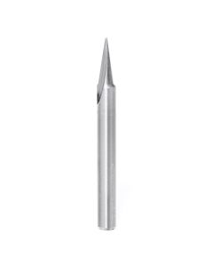 Amana 45783 Solid Carbide Carving Liner 18 Deg x 1/4 Dia x 5/8 x 1/4 Inch Shank x 1-Flute