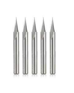 Amana tool 45783-5, 5-Pack Solid Carbide Carving Liner 18 Deg x 1/4 D x 5/8 CH x 1/4 SHK x 2-1/2 Inch Long Single Flute Router Bits
