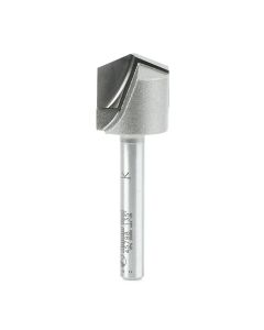 Amana 45798 Carbide Tipped Double Edge Folding V Groove 22.5 Deg x 23/32 Dia x 1/4 Inch Shank