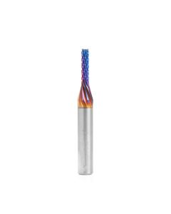 Amana tool 46008-K SC Spektra Extreme tool Life Coated Carbon Fiber Cutting Down-Cut 1/8 D x 1/2 CH x 1/4 SHK x 2 Inch Long Router Bit