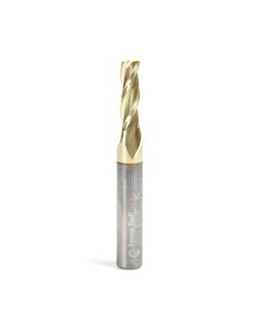 Amana tool 46092 Solid Carbide Spiral 3/16 Dia x 5/8 Cut Height x 1/4 Shank x 2 Inch Long Composite, Fiberglass & Phenolic Cutting ZrN Coated 3 Flute Up-Cut Router Bit