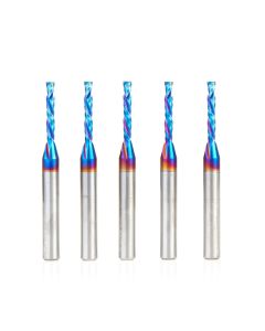 Amana tool 46176-K-5, 5-Pack CNC SC Spektra Extreme tool Life Coated Compression Spiral 1/8 D x 13/16 CH x 1/4 SHK x 2-1/2 Inch Long Router Bits