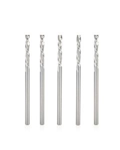 Amana tool 46180-5, 5-Pack Solid Carbide Mini Spiral Compression 1/8 D x 13/16 CH x 1/8 SHK x 2-1/2 Inch Long Router Bits