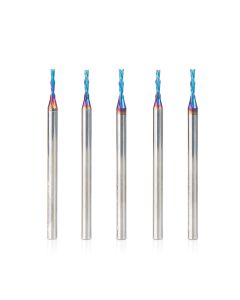 Amana tool 46213-K-5, 5-Pack SC Spektra Extreme tool Life Coated Spiral Plunge 1/16 Dia x 1/4 CH x 1/8 SHK 2 Inch Long Down-Cut Router Bits