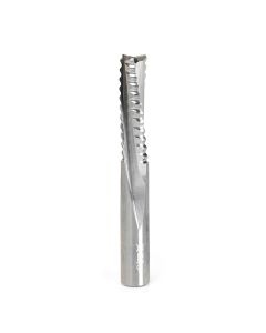Amana tool 46223 Solid Carbide Roughing Spiral 3 Flute Chipbreaker 3/8 Dia x 1-1/4 Cut Height x 3/8 Shank x 3 Inch Long Down-Cut Router Bit
