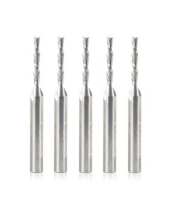 Amana tool 46225-5, 5-Pack SC Spiral Plunge 1/8 D x 13/16 CH x 1/4 SHK x 2-1/2 Inch Long 2 Flute Down-Cut Router Bits