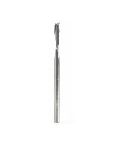 Amana tool 46240 CNC Solid Carbide Spiral Plunge for Solid Wood 1/8 D x 1/2 CH x 1/8 SHK x 2 Inch Long Up-Cut Router Bit