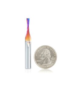 Amana tool 46241-K CNC SC Spektra Extreme tool Life Coated Spiral Plunge for Solid Wood 1/8 D x 1/2 CH x 1/4 SHK x 2 Inch Long Up-Cut Router Bit