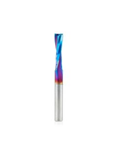 Amana tool 46248-K CNC SC Spektra Extreme tool Life Coated Spiral Plunge for Solid Wood 1/4 D x 1 CH x 1/4 SHK x 2-1/2 Inch Long Up-Cut Router Bit