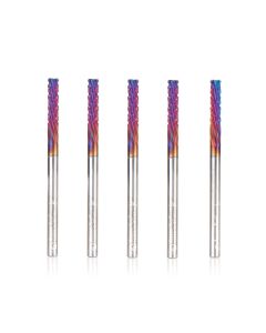 Amana tool 46260-K-5, 5-Pack SC Spektra Extreme tool Life Coated Carbon Fiber Cutting Down-Cut 1/8 D x 1/2 CH x 1/8 SHK x 2 Inch Long Router Bits