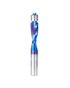 Amana tool 46300-K SC Spektra Extreme tool Life Coated UltraTrim Spiral 1/2 D x 1-1/4 CH x 1/2 SHK x 4 Inch Long w/ Double Lower BB Up-Cut Router Bit