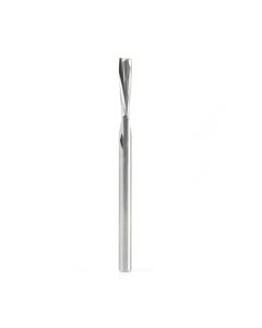 Amana tool 46340 CNC Solid Carbide Spiral Plunge for Solid Wood 1/8 D x 1/2 CH x 1/8 SHK x 2 Inch Long Down-Cut Router Bit