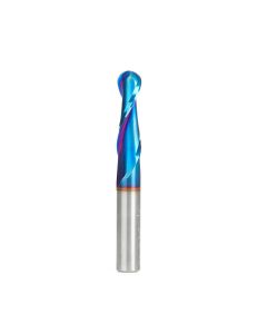 Amana tool 46378-K SC Spektra Extreme tool Life Coated Double Flute Up-Cut Bal Nose Spiral 3/16 R x 3/8 D x 1-1/4 CH x 3/8 SHK x 3 Inch Long Router Bit