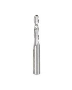 Amana tool 46425 Solid Carbide Up-Cut Spiral Bal Nose 3/32 Radius x 3/16 Dia x 3/4 Cut Height x 1/4 Shank x 2 Inch Long x 2 Flute Router Bit with High Mirror Finish
