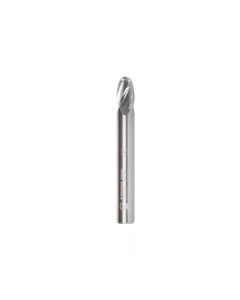 Amana tool 46381 SC Up-Cut Spiral Bal Nose 3/16 R x 3/8 D x 1-1/8 CH x 3/8 SHK x 3 Inch Long x 2 Flute Router Bit with High Mirror Finish