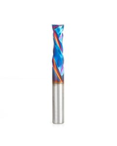 Amana tool 46704-K CNC SC Spektra Extreme tool Life Coated Compression Spiral 3/8 D x 1-1/4 CH x 3/8 SHK x 3 Inch Long 2 Flute Router Bit for Birch Plywood