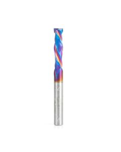 Amana tool 46712-K CNC SC Spektra Extreme tool Life Coated Mortise Compression Spiral 1/4 D x 1 CH x 1/4 SHK x 2-1/2 Inch Long 2 Flute Router Bit for Birch Plywood