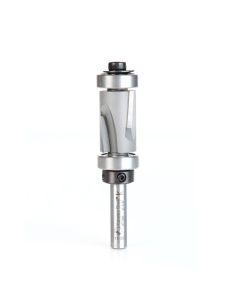 Amana tool 47166 Carbide Tipped Flush Trim Compression 5/8 D x 7/8 Inch CH x 1/4 SHK w/ Upper and Lower Bal Bearing Guides Router Bit