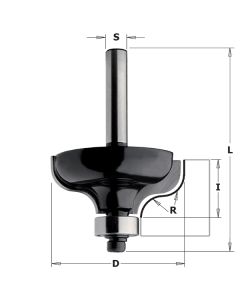 CMT 86301 Contractor Cove & Fillet Bit, 1-inch Diameter, 3/16-inch Radius, 1/4-inch shank