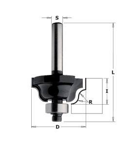 CMT 84001 Contractor Roman Ogee Bit, 1-1/8-inch Diameter, 5/32-inch Radius, 1/4-inch Shank