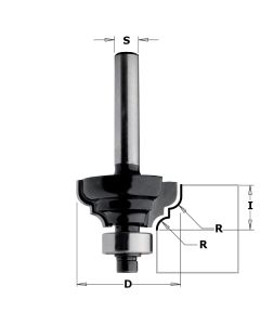 CMT 84403 Contractor Classical Ogee Bit, 1-inch Diameter, 1/8-inch Radius, 1/4-inch Shank