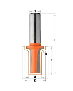 CMT 865.905.11 Roundover Bit with Elongated Plunge, 7/8-Inch Diameter, 1/2-inch Shank
