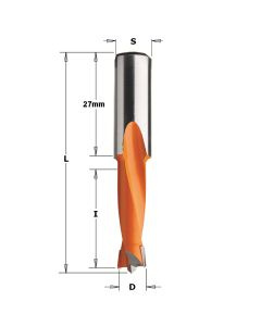 CMT 310.045.12 Dowel Drill, 4.5mm (11/64-Inch) Diameter, 10x27mm Shank, Left-Hand Rotation